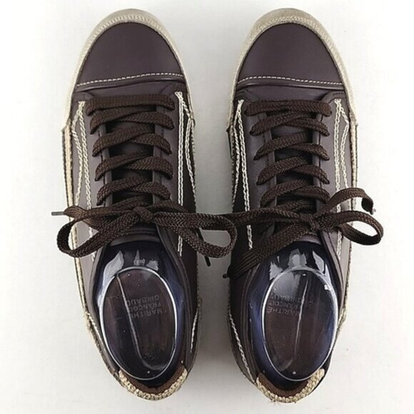 Marithé Francois Gibaud Men's Brown Leather Lace Up Sneakers Size 8.5 - Picture 3 of 16